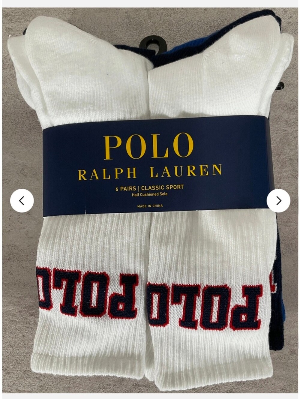 Polo by Ralph Lauren Classic Sports  Crew Socks  Logo - 6 Pack